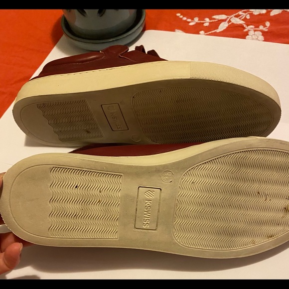 K-Swiss Wine Women’s Leather Sneakers Size 9.5 - Picture 7 of 8
